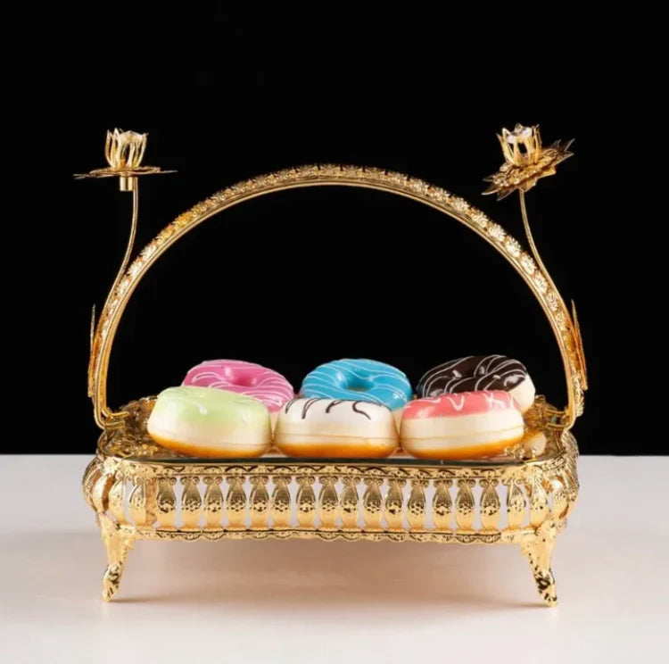 European Style Luxury Serving Tray with Handle