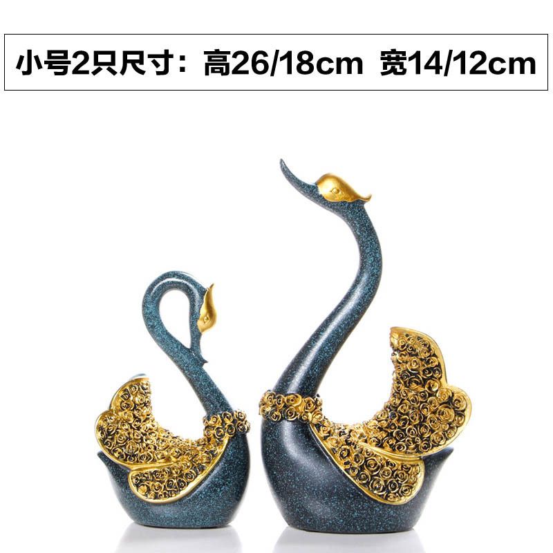 Adorable Swan Lover Statue Figurines