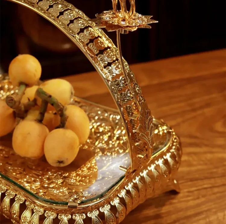 European Style Luxury Serving Tray with Handle