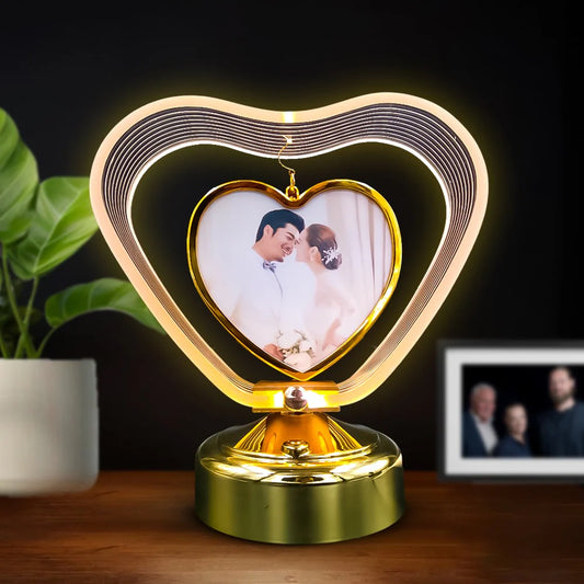 LED Heart Shape Crystal Lamp