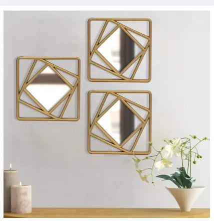 Square Mirror Set For Wall